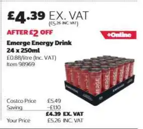 Emerge Energy Drink 24 x 250ml