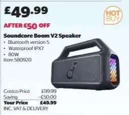 Costco Soundcore Boom V2 Speaker offer