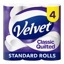 Iceland Velvet Classic Quilted Toilet Roll 4 Rolls offer