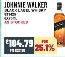 Bestway JOHNNIE WALKER Black label whisky offer
