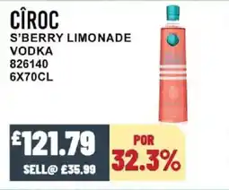 Bestway CÎROC S'berry limonade vodka offer