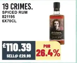 Bestway 19 CRIMES. Spiced rum offer