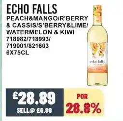Bestway ECHO FALLS Peach&mango/r'berry & cassis/s'berry&lime/ watermelon & kiwi offer