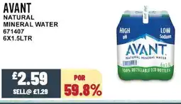 Bestway AVANT Natural mineral water offer