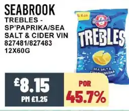 Bestway SEABROOK Trebles - sp'paprika/sea salt & cider vin offer