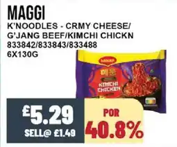 Bestway MAGGI K'noodles - crmy cheese/ g'jang beef/kimchi chickn offer