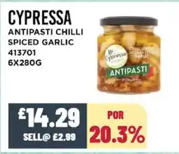 Bestway CYPRESSA Antipasti chilli spiced garlic offer