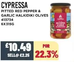 Bestway CYPRESSA Pitted red pepper & garlic halkidiki olives offer