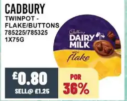 Bestway CADBURY Twinpot- flake/buttons offer