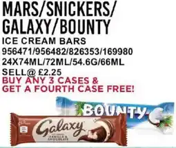 Bestway MARS/SNICKERS/ GALAXY/BOUNTY Ice cream bars offer