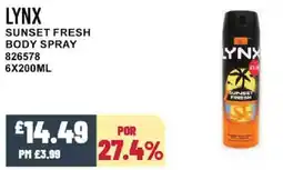 Bestway LYNX Sunset fresh body spray offer