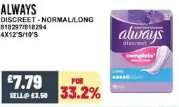 Bestway ALWAYS Discreet normal/long offer