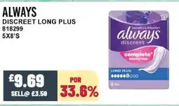 Bestway ALWAYS Discreet long plus offer