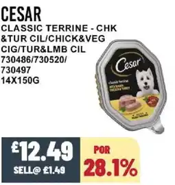 Bestway CESAR Classic terrine - chk &tur cil/chick&veg cig/tur&lmb cil offer