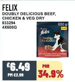 Bestway FELIX Doubly delicious beef, chicken & veg dry offer