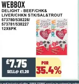 Bestway WEBBOX Delight - beef/chk& liver/chkn stk/sal&trout offer