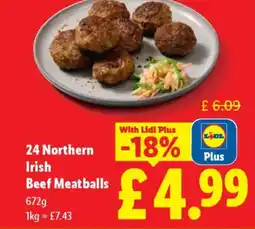 Lidl 24 Northern Irish Beef Meatballs offer