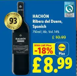 Lidl HACHÓN Ribera del Duero, Spanish offer