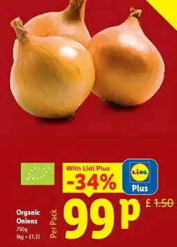 Lidl Organic Onions offer
