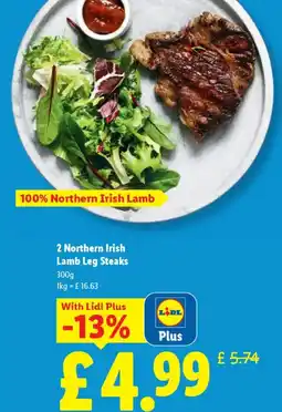 Lidl 2 Northern Irish Lamb Leg Steaks offer