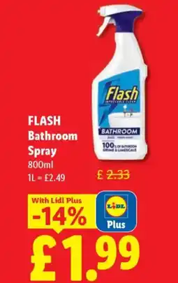 Lidl FLASH Bathroom Spray offer