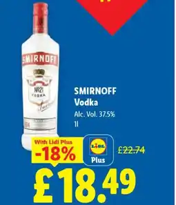 Lidl SMIRNOFF Vodka offer