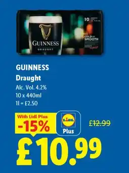 Lidl GUINNESS Draught offer