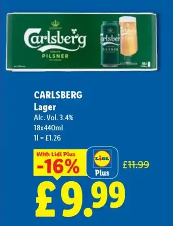 Lidl CARLSBERG Lager offer