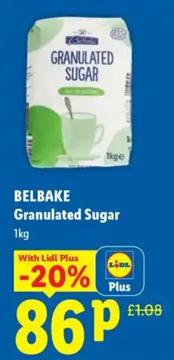Lidl BELBAKE Granulated Sugar offer