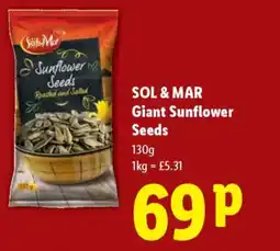 Lidl SOL & MAR Giant Sunflower Seeds offer