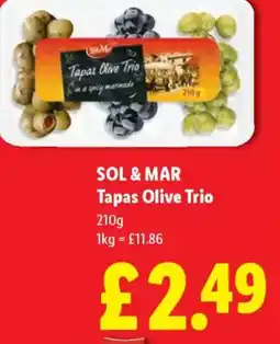 Lidl SOL & MAR Tapas Olive Trio offer