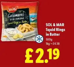 Lidl SOL & MAR Squid Rings in Batter offer