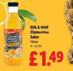Lidl SOL & MAR Clementine Juice offer