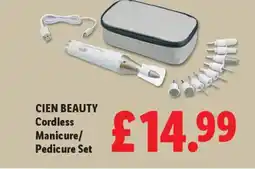 Lidl CIEN BEAUTY Cordless Manicure/ Pedicure Set offer