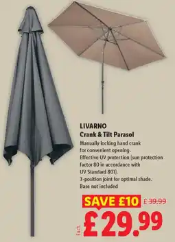 Lidl LIVARNO Crank & Tilt Parasol offer