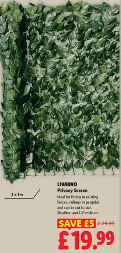Lidl LIVARNO Privacy Screen offer