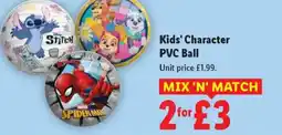Lidl Kids' Character PVC Ball offer