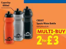 Lidl CRIVIT Sports Water Bottle offer