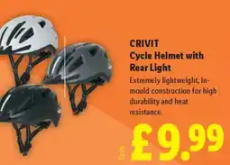 Lidl CRIVIT Cycle Helmet with Rear Light offer