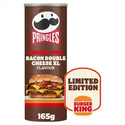 Iceland Pringles Burger King Bacon Double Cheese XL Flavour Sharing Crisps 165g offer