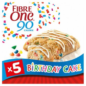 Tesco Fibre One Birthday Cake 5X24g Pack 120G offer