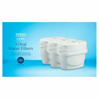 Tesco Tesco 30 Day Water Filter 3 Pack Oval Plus Compatible offer