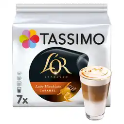 Iceland Tassimo L'OR Caramel Latte Macchiato Coffee Pods x7 offer