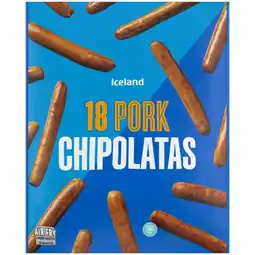 Iceland Iceland 18 Pork Chipolatas 720g offer