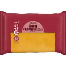 Iceland Iceland British Mature Coloured Cheddar 750g offer