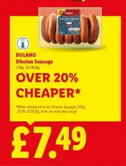Lidl DULANO Silesian Sausage offer