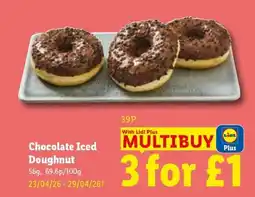 Lidl Chocolate Iced Doughnut offer