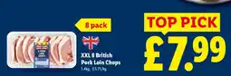 Lidl XXL 8 British Pork Loin Chops offer