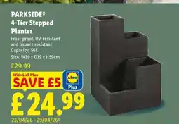 Lidl PARKSIDE 4-Tier Stepped Planter offer