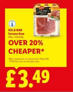 Lidl SOL & MAR Serrano Ham offer